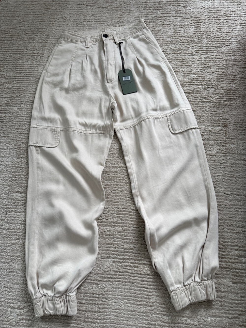 Allsaints light cargo pants size 2